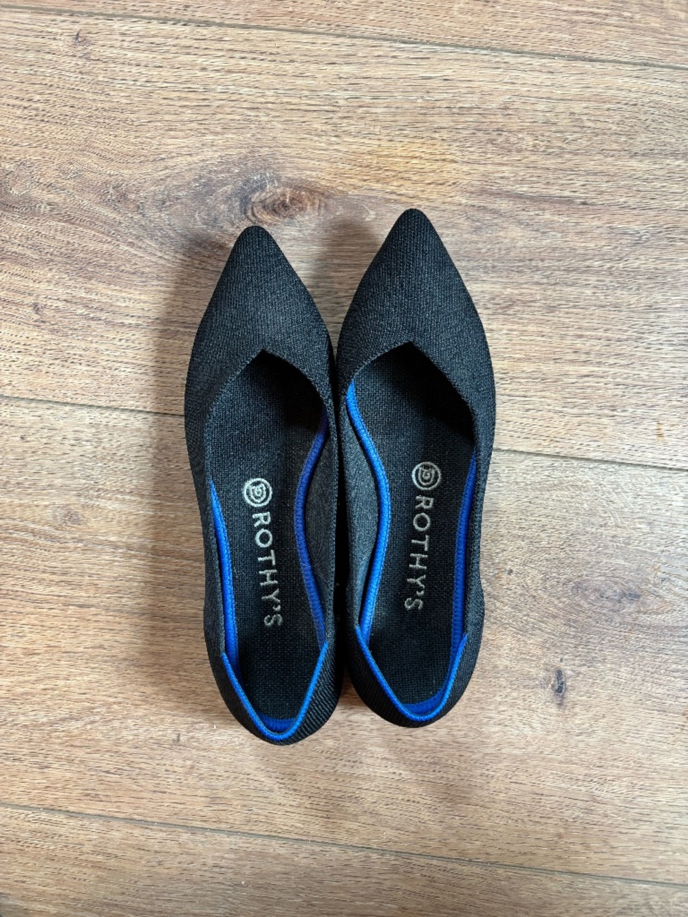 Rothy's Black Pointed-Toe Flats, 8.5